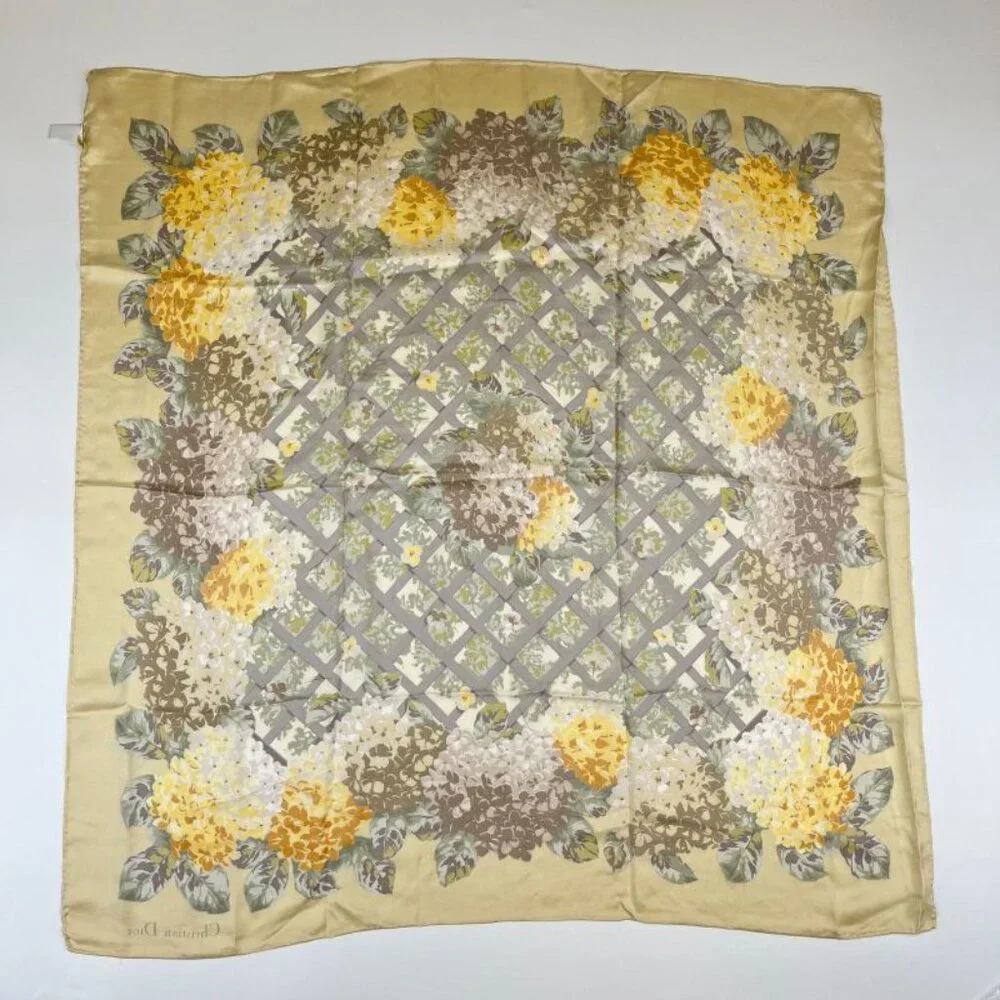 Dior Silk Scarf Multicolor Vintage